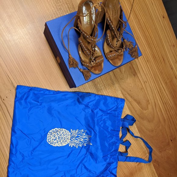 Aquazzura Tulum Sandals - Cognac - Sz 40 - Picture 8 of 8